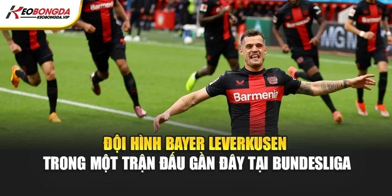 Đội hình Bayer Leverkusen trong một trận đấu gần đây tại Bundesliga